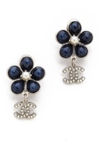 Thumbnail for your product : WGACA What Goes Around Comes Around Vintage Chanel Camellia Earrings