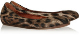 Thumbnail for your product : Lanvin Leopard-jacquard ballet flats