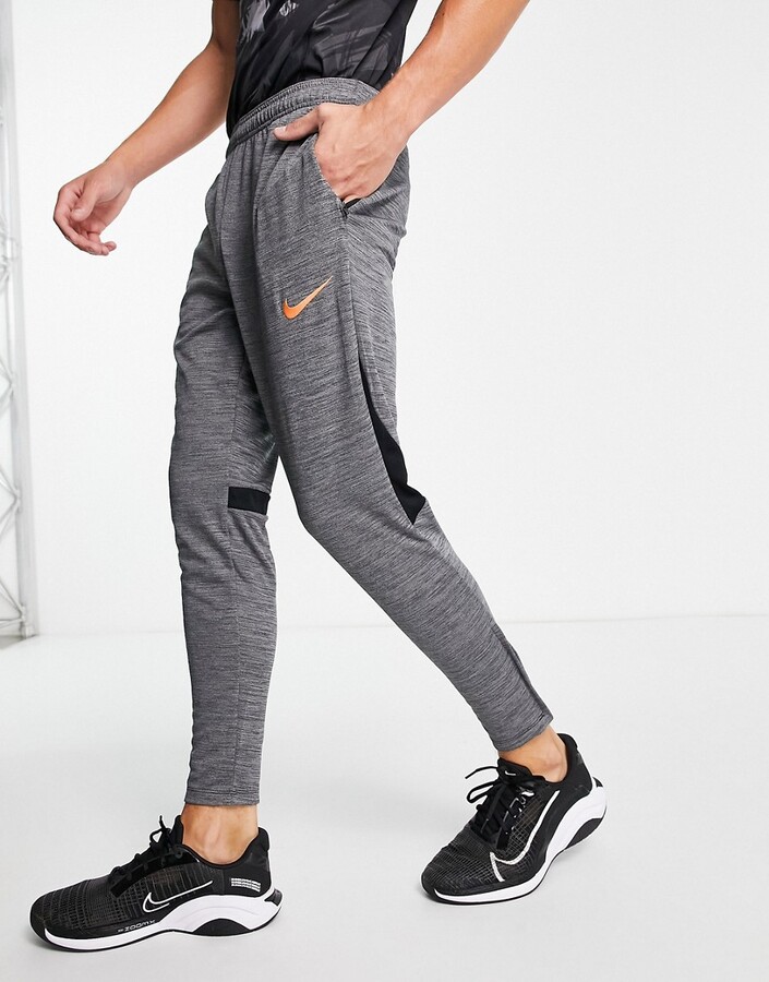 Nike Football Academy Dri-FIT knitted joggers in grey marl - ShopStyle ...