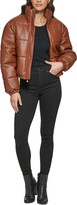 Thumbnail for your product : GUESS Women's Faux-Leather Puffer Coat