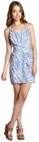 Thumbnail for your product : Rebecca Minkoff indigo stripe and paisley print 'Joshua' knotted racerback dress
