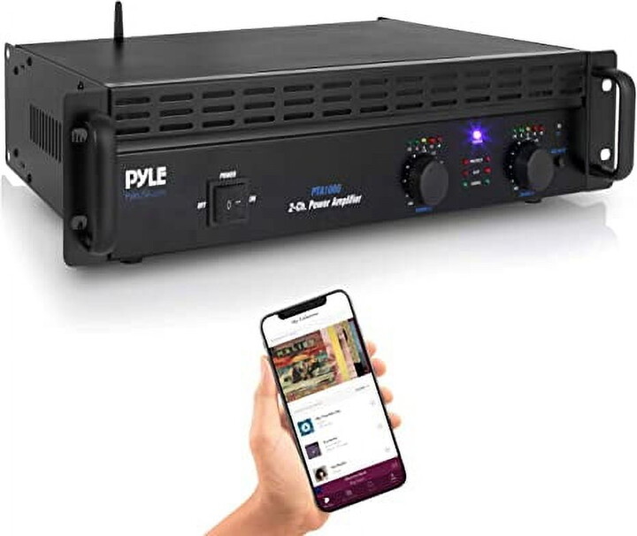 Pyle Bluetooth Audio Power Amplifier for Home Stereo Use, 600 Watts Continuous Power, 2.0 Channel
