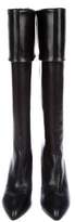 Thumbnail for your product : Louis Vuitton Leather Pointed-Toe Knee-High Boots