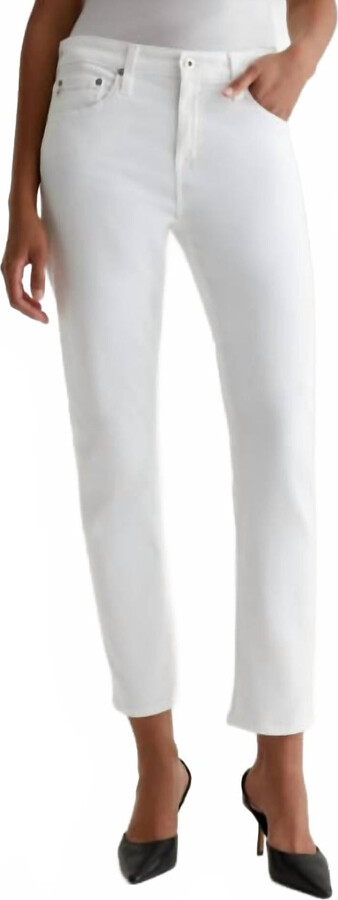 AG Jeans Ex-Boyfriend Slim Jeans In White
