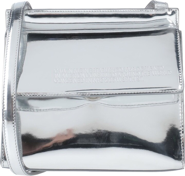 Calvin Klein Cross-body Bag Silver - ShopStyle