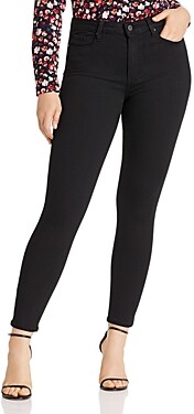 Paige Hoxton High Rise Ankle Skinny Jeans in Black Shadow - 100% Exclusive
