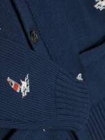 Thumbnail for your product : Ralph Lauren Kids All-Over Motif-Embroidered Cardigan