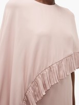 Thumbnail for your product : Valentino Asymmetric-cape Crepe Mini Dress - Pink
