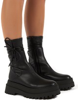 Thumbnail for your product : Public Desire Uk Finale Chunky Sole Ankle Wrap Boots