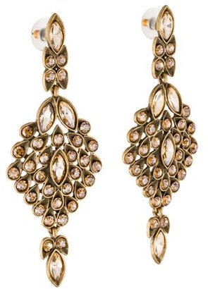Oscar de la Renta Crystal Chandelier Drop Earrings