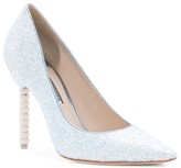 Thumbnail for your product : Sophia Webster Coco Embellished-Heel Glitter Pumps