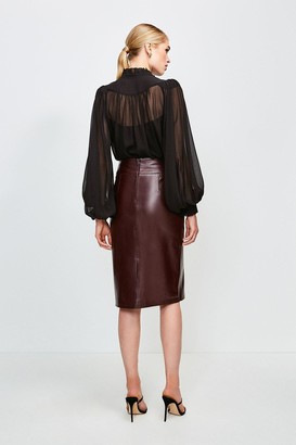 Karen Millen Leather Pencil Skirt