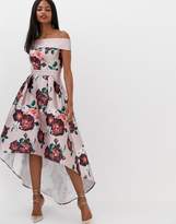 Thumbnail for your product : Chi Chi London extreme bandeau midi dress in dusky pink floral