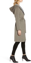 Thumbnail for your product : Sam Edelman Double Face Wool Blend Wrap Coat with Hood