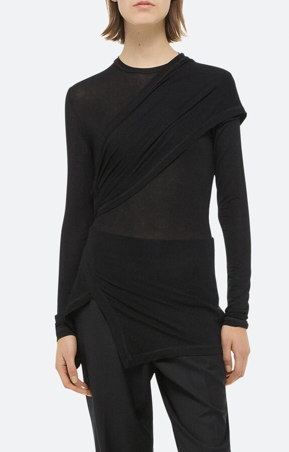 Helmut Lang Protection Draped Asymmetric Top