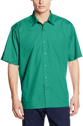 Premier Mens Short Sleeve Formal Poplin Plain Work Shirt