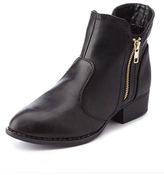 Thumbnail for your product : Charlotte Russe Dollhouse Double Zip Ankle Boots