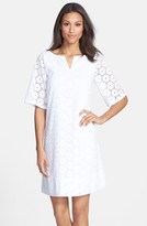 Thumbnail for your product : Adrianna Papell Eyelet Shift Dress