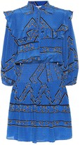 Thumbnail for your product : Ganni Sandwashed silk smocked minidress
