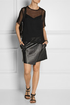 Thumbnail for your product : Helmut Lang Stilt bonded leather mini skirt