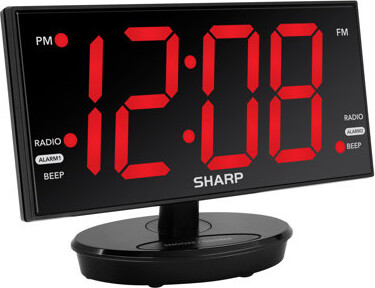 Sharp Digital LED Alarm Clock with Tilt and Swivel Display