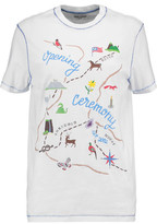 Thumbnail for your product : Opening Ceremony Embroidered Printed Cotton-Jersey T-Shirt