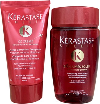L'Oreal Kerastase Bain Apres Soleil Shampoo 2.71 OZ and Rinse 1.69 OZ Travel Set