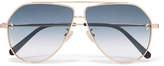 Stella McCartney - Aviator-style Gold-tone Sunglasses - one size