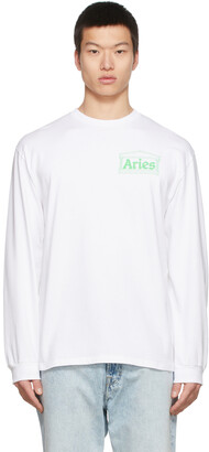 Aries White Temple Long Sleeve T-Shirt