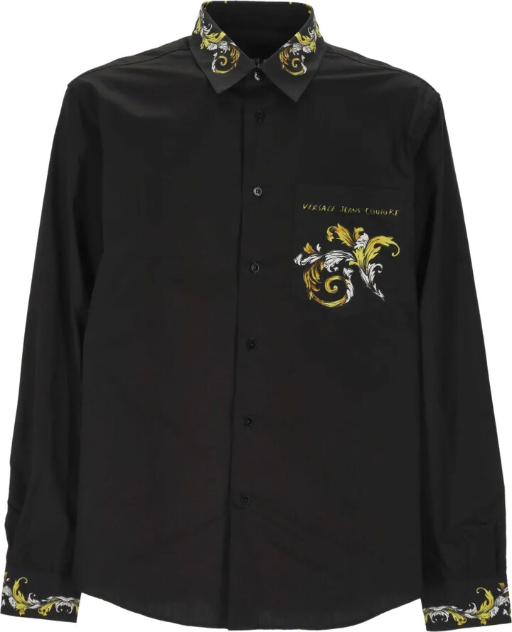 Versace Jeans Couture Baroque-Print Pocket Shirt