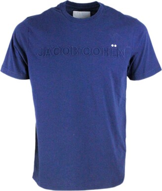 Jacob Cohen Short-sleeved Crew Neck T-shirt With Embossed Writing
