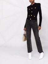 Thumbnail for your product : Balmain Button-Embellished Ribbed Cardigan