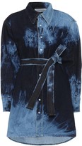 Thumbnail for your product : Matthew Adams Dolan Tie-dye denim shirt dress