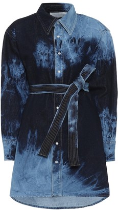 Matthew Adams Dolan Tie-dye denim shirt dress