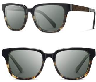 Shwood 'Prescott' 52mm Polarized Acetate & Wood Sunglasses
