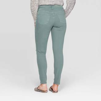 Universal Thread Women's High-Rise Distressed Skinny Jeans - Universal ThreadTM Green