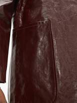 Thumbnail for your product : Officine Generale Estelle Patent Leather Overcoat - Womens - Burgundy