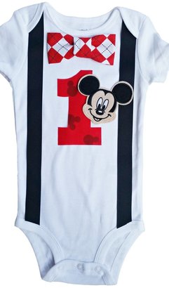 Perfect Pairz Baby Boys 1st Birthday Outfit Mickey Mouse Bodysuit