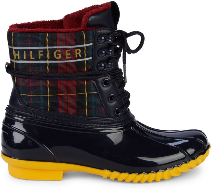 fur lined duck boots