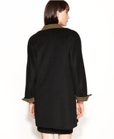 Thumbnail for your product : Ellen Tracy Wool-Blend Colorblock Walker Coat