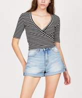 Thumbnail for your product : Agent Ninetynine Ribbed Wrap Top Stripe