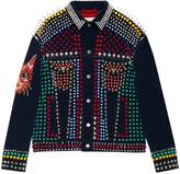 Thumbnail for your product : Gucci Studded leather corduroy jacket