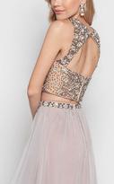 Thumbnail for your product : Terani Couture Dazzling Crystalized Halter Straps Polyester A-Line Dress 1711P2719