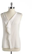 Thumbnail for your product : Elie Tahari Stretch Silk Draped-Front Top