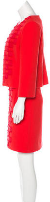 Oscar de la Renta Wool Dress Set