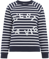 Thumbnail for your product : Whistles Striped Logo Sweat