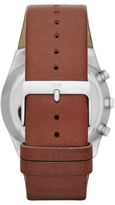 Thumbnail for your product : Skagen Men's Silver-Tone & Leather Chronograph Watch