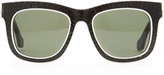 Thumbnail for your product : Balenciaga Cracked Square Sunglasses, Black/White