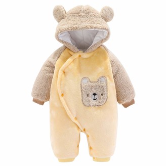 Haokaini Newborn Bear Warmer Snowsuit Circle Hooded Romper Jumpsuit for Baby Girls Boys 