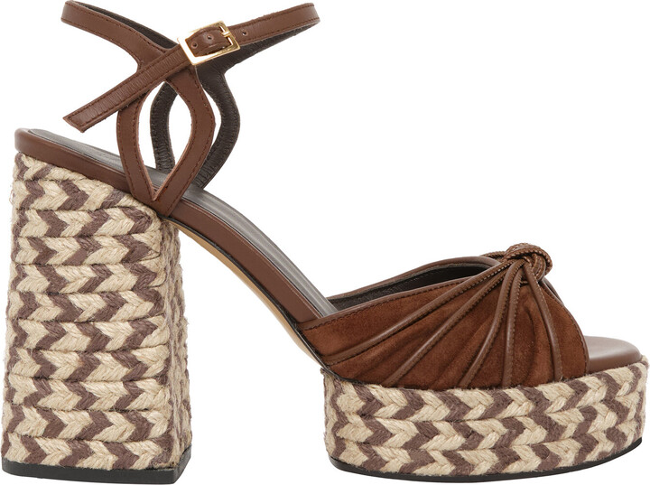 Seville Rhythms Leather and Palm Platform Sandals